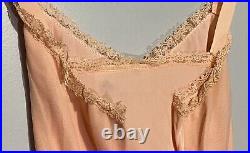 Vintage 50s Carol Brent Slip Dress Chiffon Lace Floral Small Fairy Wicked Glinda