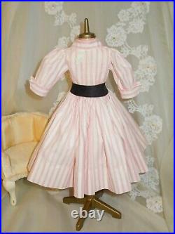 Vintage 50s Madame Alexander 20 Cissy doll shirtwaist dress, slip, belt tag