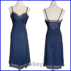 Vintage 60's Rodgers Navy Blue Lace Slip Dress