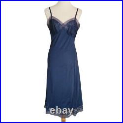 Vintage 60's Rodgers Navy Blue Lace Slip Dress