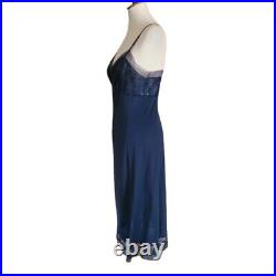 Vintage 60's Rodgers Navy Blue Lace Slip Dress