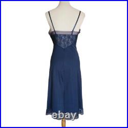 Vintage 60's Rodgers Navy Blue Lace Slip Dress