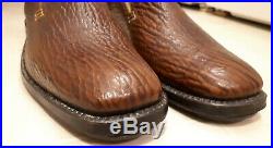 Vintage 70s Brown Sharkskin Norton Slip On Loafers Shoes LIKE NEW Sz 6.5