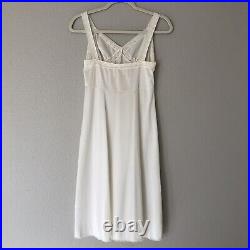 Vintage 70s Slip Dress Size 38 S Nightgown Union Lingerie Lace Dainty Coquette