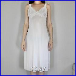 Vintage 70s Slip Dress Size 38 S Nightgown Union Lingerie Lace Dainty Coquette