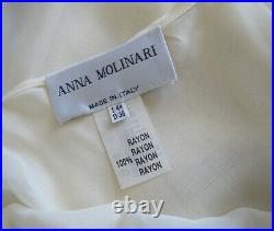 Vintage 80s ANNA MOLINARI Slip Dress Cream
