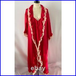 Vintage 80s Givenchy intimates designer slip dress with satin floor length robe