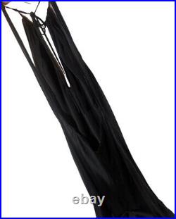Vintage 90's Victoria's Secret 100% Silk Long Black Slip Dress Size Medium
