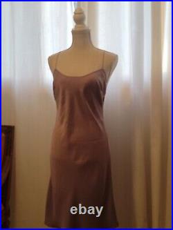 Vintage 90's Victoria's Secret SILK Mauve Bias Slip Dress S