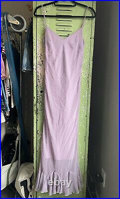 Vintage 90s Betsey Johnson Evening Dress Silk Slip Size Small Pink With Tags
