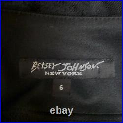 Vintage 90s Betsey Johnson Fishnet Slip Dress Chevron Lace Goth Grunge Punk Sz 6