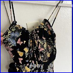 Vintage 90s Betsey Johnson Floral Back Straps Sz Small RARE