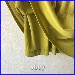 Vintage 90s Betsey Johnson NY Lime Green & Blue Midi Slip Dress Grunge M