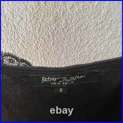 Vintage 90s Betsey Johnson NY Maroon Black Snake Print Slip Dress S Grunge Goth