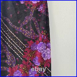 Vintage 90s Betsey Johnson New York Velvet Mini Slip Dress M L Goth Grunge Black