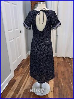 Vintage 90s Betsey Johnson dress beaded women's size medium no under slip
