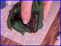 Vintage 90s Betsey Johnson green sequin slip dress womens size 10