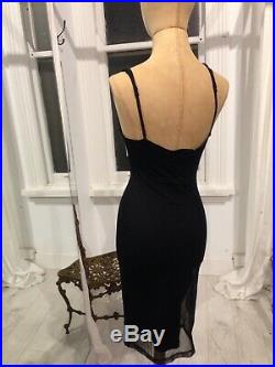 Vintage 90s Club Slip Dress W Eyes Sheer Black Mini Dress XS Size AU6/8 US 2/4