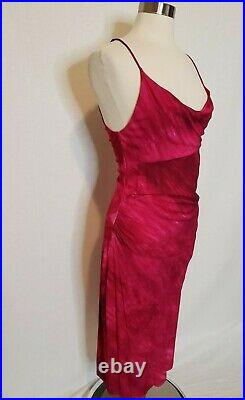 Vintage 90s Diane Von Furstenberg Chiffon Dress Size 8 Slip Style