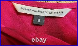 Vintage 90s Diane Von Furstenberg Chiffon Dress Size 8 Slip Style