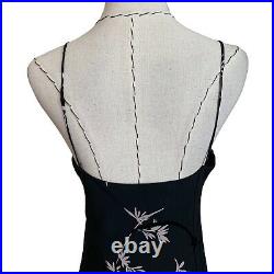 Vintage 90s Y2K Barneys NY Bias Cut Rayon Slip Dress Carrie Bradshaw Velvet S