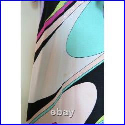 Vintage 90s Y2K Emilio Pucci Slip Ruffle Silk Jersey Dress US 4 I 38