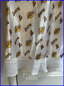 Vintage 90s / Y2K L. A. Lakers Silk Mini Dress Concepts Sports