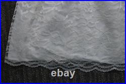 Vintage ATJ II Full Petticoat Slip Womens M White Floral Lace Hem Romantic Sweet