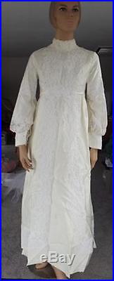 Vintage Alfred Angelo Ivory Lace Wedding Dress- Veil- Half Slip Size 12
