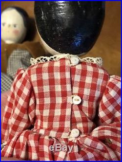 Vintage Antique Peg Dolls in Vintage Dresses slips parts and repair Grodnertal