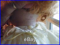 Vintage Artist Made Porcelain Baby Doll withRed Mohair Wig Vintage Baby Dress Slip