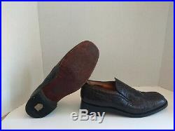 Vintage Avante Genuine Turtle Loafers Slip On Dress Shoes Mens Size 8 D Exotic