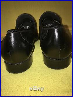 Vintage Bally Black Leather Horsebit Slip On Dress Loafers Shoes Men's Sz 10 E