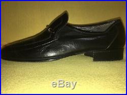Vintage Bally Black Leather Horsebit Slip On Dress Loafers Shoes Men's Sz 10 E