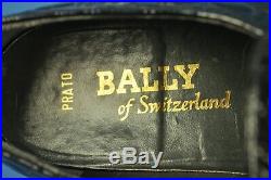Vintage Bally PRATO Black Crocodile/Alligator Slip On Loafers 10 M Switzerland