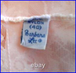 Vintage Barbara Lee Sz 40 Petal Pink Nightie Full Dress Slip Nylon & Trim Lace