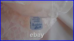 Vintage Barbara Lee Sz 40 Petal Pink Nightie Full Dress Slip Nylon & Trim Lace