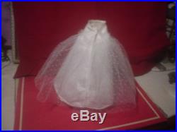 Vintage Barbie Doll Clothes Rare Mod Era Beautiful Bride Wedding Dress Slip Veil