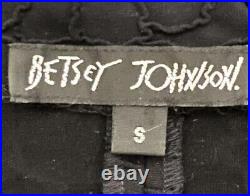 Vintage Betsey Johnson 90 2000 y2k Dress Maxi Lace Slip Floral Daisy Goth Stretc