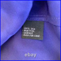 Vintage Betsey Johnson 90 2000 y2k Silk Maxi Gown Gem Belted Slip Dress 4 blue