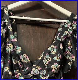 Vintage Betsey Johnson 90's Silk Floral Mermaid Dress Size 6