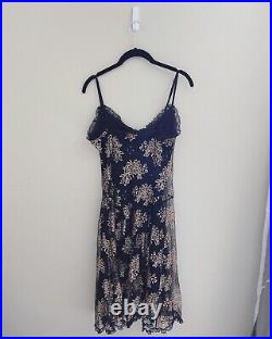 Vintage Betsey Johnson 90s 2000 Y2K Lace Floral Midi Slip Dress