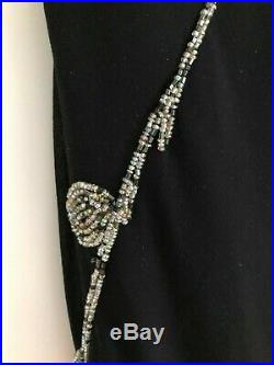 Vintage Betsey Johnson Bias Cut 100% Silk Black Slip Dress, size US 8