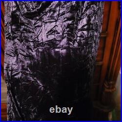Vintage Betsey Johnson Burnout Velvet Lace Beaded Slip Dress Size S Hi Lo 90s