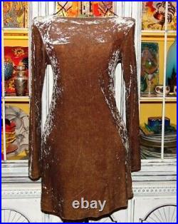 Vintage Betsey Johnson Dress New York 90's Crushed Velvet Slip On Size Small