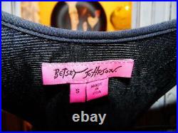 Vintage Betsey Johnson Dress Skull Sequin Slip Goth Punk Rock Party Size Small
