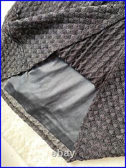Vintage Betsey Johnson Dress Women's M 90's Black Lace Maxi Bodycon Sheer EUC