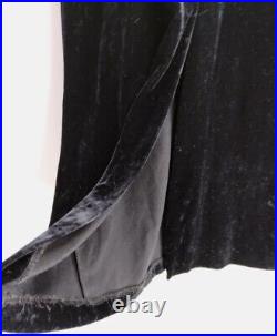 Vintage Betsey Johnson Dress Y2K 90s Black Velvet Maxi Tank Size 8
