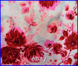 Vintage Betsey Johnson Dress Y2K Floral Skull Silk Slip Short Kimono Size Medium