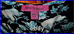 Vintage Betsey Johnson Dress Y2K Silk Floral Skull Bird Toile Slip Size Small 2